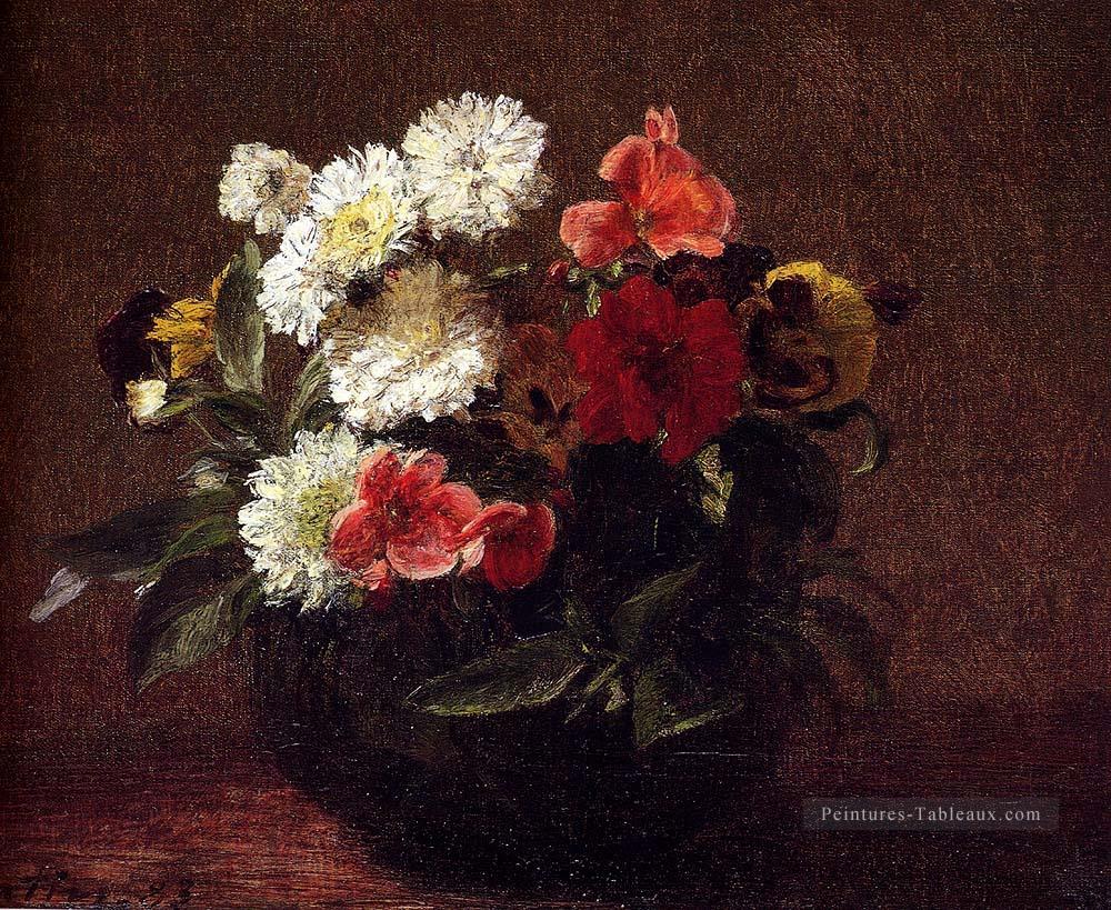 Fleurs dans un pot d’argile peintre de fleurs Henri Fantin Latour Peintures à l'huile